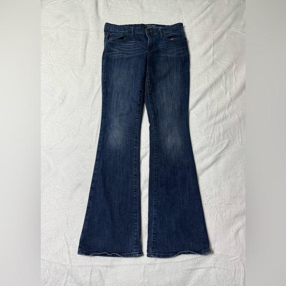 GAP Denim - Gap Baby Boot‎ Jeans Womens 6 Blue Stretch Dark Wash Denim 28x31